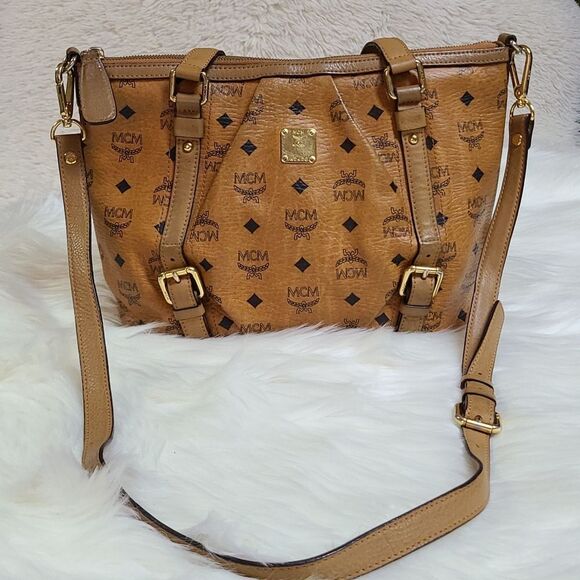 💯 Authentic MCM Cognac Handbag 🍀 - Picture 1 of 13